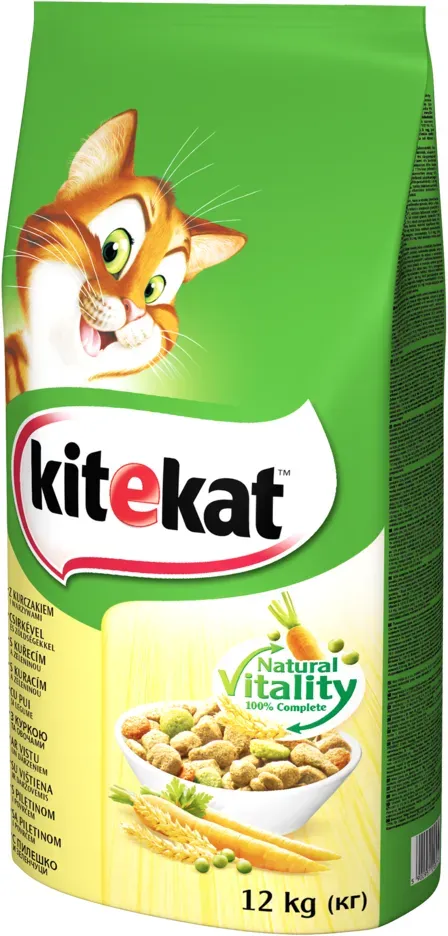 KITEKAT Katzentrockenfutter Huhn und Gemüse 12 kg