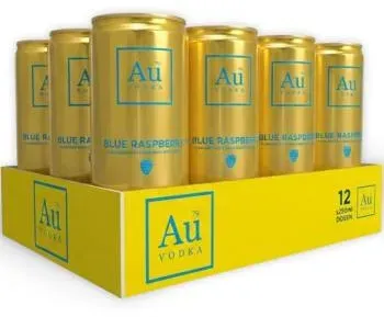 Au Vodka Blue Raspberry Mixgetränk 10% Vol. 12x 250ml