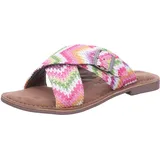 LAZAMANI Mia Damen Raffia-Pantoletten Pink Größe 39