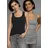 FLASHLIGHTS Tanktop FLASHLIGHTS, Damen, Gr. 40/42 (M), grau (grau, meliert, schwarz), Feinripp, Obermaterial: 100% Baumwolle.