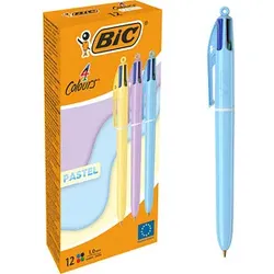 BIC 4-Farben-Kugelschreiber PASTEL  , Schreibfarbe: farbsortiert, 1 St.