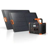 GRECELL Stromerzeuger 500W Tragbare Powerstation Kit mit 2*100W Solarpanel, (1-tlg), für Outdoor Camping Solar Generator