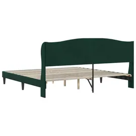 vidaXL Moderner Bettrahmen 200 x 200 cm Dunkelgrün