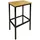 OEM Barhocker Eiche 40 x 65 x 30 cm Schwarz