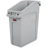 Rubbermaid Commercial Products 2026695 Slim Jim Abfalleimer mit Belüftungskanälen, 13 Gallonen, Grau