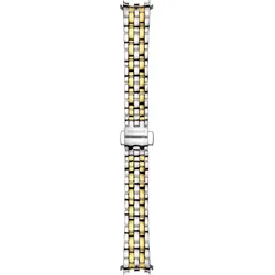 Tissot Edelstahl Metall Ballade Iii Automatic Uhrenmetallband Zweifarbig, Ballade Iii Automatic T605014279 - Grey/Golden,Zweifarbig