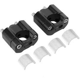 Qiilu Lenkerklemmen-Adapter für Off-Road-Motorräder 22 mm/28 mm Aluminiumlegierung Rot