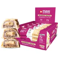 MaxiNutrition Creamy Core Bar Blueberry Muffin, 12x45g Filled-Protein-Riegel, 29% Eiweißgehalt 13 g je Riegel, low Sugar (2,1g), ohne Zuckerzusatz, ohne künstliche Aromen, Born & Developed in Germany