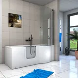 AcquaVapore Seniorendusche und Badewanne mit Tür S12D-L-EC Dusche 170x85cm