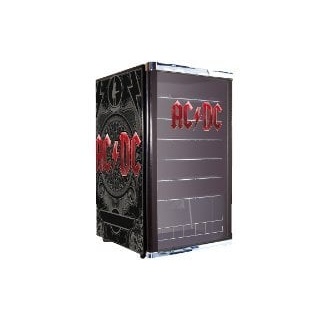 CUBES HC 203 AC/DC Getränkekühlschrank (115 l, 845 mm hoch, Schwarz/Rot)