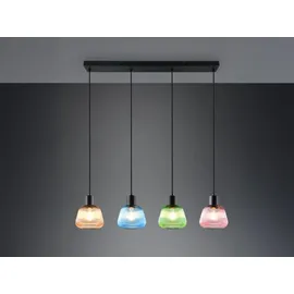 meineWunschleuchte Quenya 4-flg. 90 cm bunt Glas