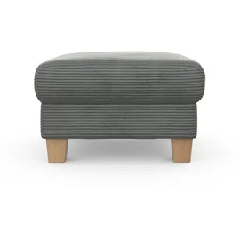 Home Affaire Polsterhocker Summer Cord 77 x 48 x 67 cm Silber