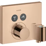Axor ShowerSelect Duschthermostat eckig für 2 Verbraucher roségold 36712300