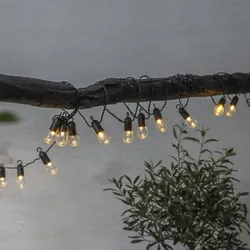 LED Partylichterkette 16 kleine transparente Kugeln 4,5m outdoor