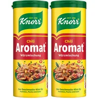 Knorr Würzmischung Chili Aromat für schnelle Gerichte zum Würzen und Verfeinern von Pommes, Pasta, Gemüse und mehr 90 g (Packung mit 2)