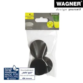 Wagner Topffüße Set Schwarz zum Unterlegen Ø 40 mm