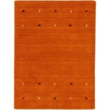 carpetfine Wollteppich »Gabbeh Uni«, rechteckig, orange