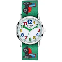 Adora Young Line Kinderuhr Metall analog grün Nylon Mineralglas