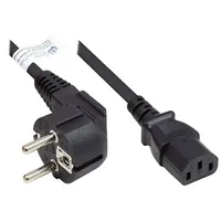 Good Connections Netzkabel Schutzkontakt an C13 (gerade), schwarz, 2,5