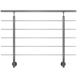 DOLLE Geländersystem, Edelstahl, HxL: 100 x 150 cm - silberfarben