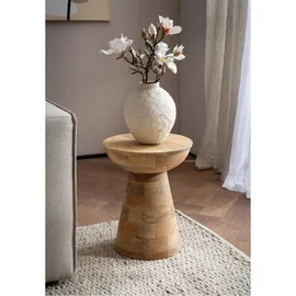 Wohnling Beistelltisch Braun Massivholz 37 x 45 cm