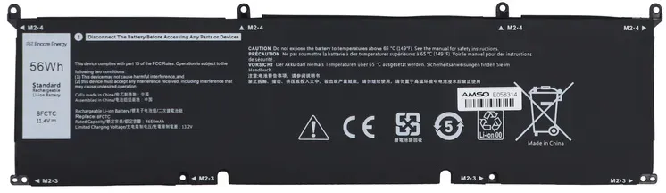 Neue Encore Energy Batterie für Dell Inspiron 15 7510 16 7610 Precision 5550 5560 XPS 15 9510 56Wh 11.4V 4900mAh 8FCTC