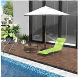 OKWISH Gartenliege 56x 182x 24.5cm Klappbare Sonnenliege als 2-Beinliege, Sonnenliege Gartenliege Relaxliege, 1 St., Relaxliege & Gartenliege für Terrasse & Balkon, Grün, Praktisch & platzsparend für den Außenbereich grün