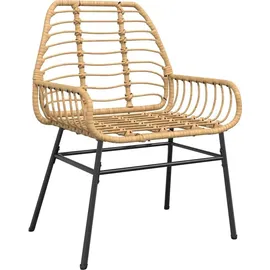 vidaXL 5-teiliges Garten-Esszimmerset Braunes Polyrattanglas Vidaxl412224