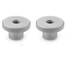 Ganter Normelemente | Hohe Rändelmutter - DIN 466-M10-NI | Gewinde: M10 | Edelstahl | 2 Stück