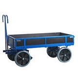 Rollcart Transportsysteme Rollcart 15-15201, Handpritschenwagen, mit Bordwänden, Vollgummi, 1960x960 mm