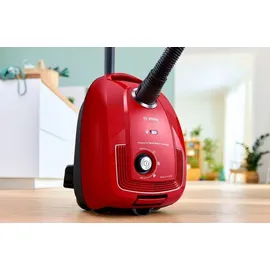 Bosch BGD38RD1H Serie 4 Bodenstaubsauger mit Beutel rot