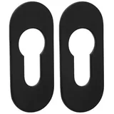 SOTech Kleberosetten oval 65 x 28 x 2 mm schwarz