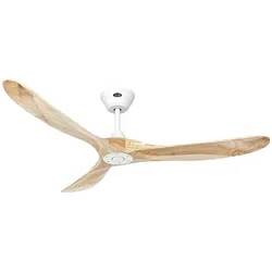 Energiespar Deckenventilator ECO GENUINO 152 - Lack Matt Weiß / Holz natur - 315214