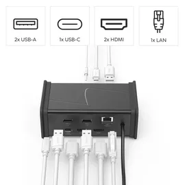 Hama USB-Hub Connect2Office Black, USB-C® Power Delivery