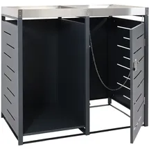 Proregal Mülltonnenbox 125 x 130 x 80 cm anthrazit