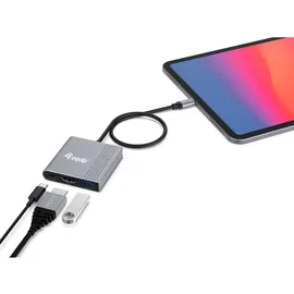 Equip 3-in-1-USB-C-zu-HDMI-/USB-A-/USB-PD-Adapter,