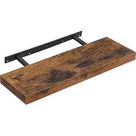 VASAGLE Wandregal 20 x 60 x 3,8 cm Braun/Schwarz