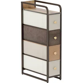 Homcom Kommode Schrank 4 Schubladen 80 x 30 x 75 Mehrfarbig