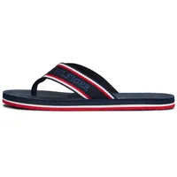 Tommy Hilfiger Comfort Beach Sandal mit Logo, Blau Desert