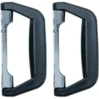 HMF 14973-02 Koffergriff, Tragegriff aus Kunststoff 2 Stück 14 x 7 cm Schwarz