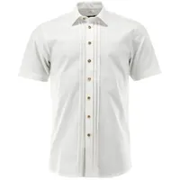 OS Trachten Trachtenhemd Maimar Herren Kurzarmhemd mit 2x2 Biesen weiß 53/54