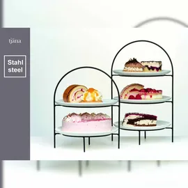 Ritzenhoff & Breker 2-stöckige Etagere Tjäna 28 cm Metall Schwarz