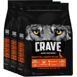 Crave Adult Trockenfutter Truthahn & Huhn 3 x 2,8 kg