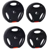 ScSPORTS ❌NEU - 15kg Hantelscheiben 4er Set Ø 30mm Kunststoff Gewichtsscheiben Fitness ❌