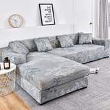 uyeoco Sofabezug 4/3/2/1 Sitzer L Form Sofaüberwurf Ecksofa Universal Super Stretch Sofahusse Couchbezug Sofa Abdeckung Für Hunde Katze Elastische Jacquard Sofahusse Mit Armlehnen