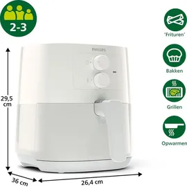 Philips Essential Airfryer HD9200/10 weiß-grau