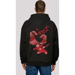 Kapuzenpullover F4NT4STIC "Looney Tunes Bugs Bunny Shogun", Herren, Gr. M, schwarz, Obermaterial: 100% Baumwolle, casual, oversize, Langarm, Pullover, Print