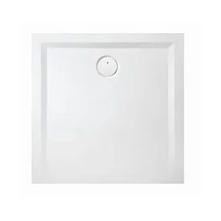 Hoesch Mineralguss-Duschwanne Muna S 120x120x3cm, we. ma, Soliq., o. AR