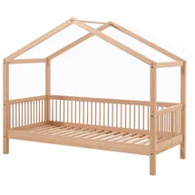 58 aufm Kessel Hausbett Kelci 90 x 200 cm Buche massiv lackiert natur/braun