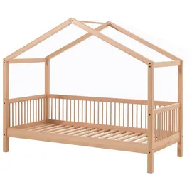 58 aufm Kessel Hausbett Kelci 90 x 200 cm Buche massiv lackiert natur/braun